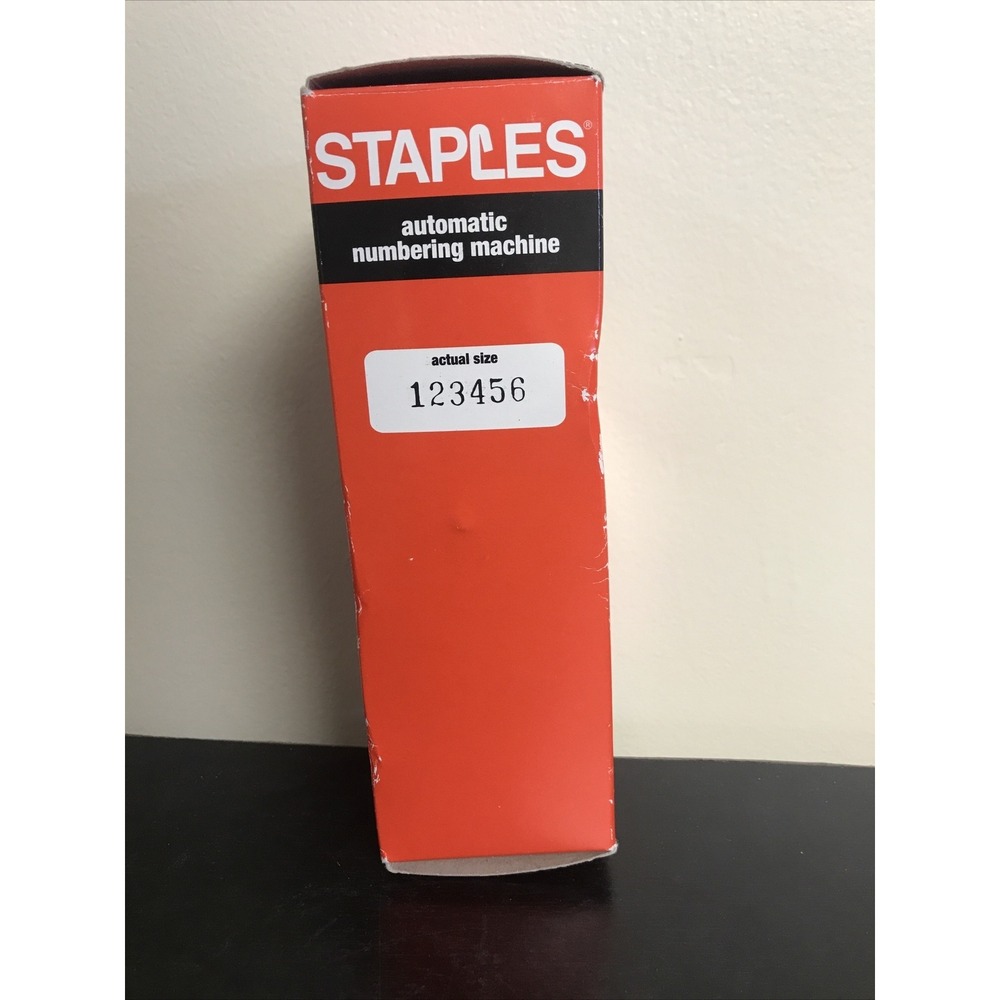 Staples Automatic Numbering Machine, New In Box- 6 Number Stamp Machine - Picture 3 of 6